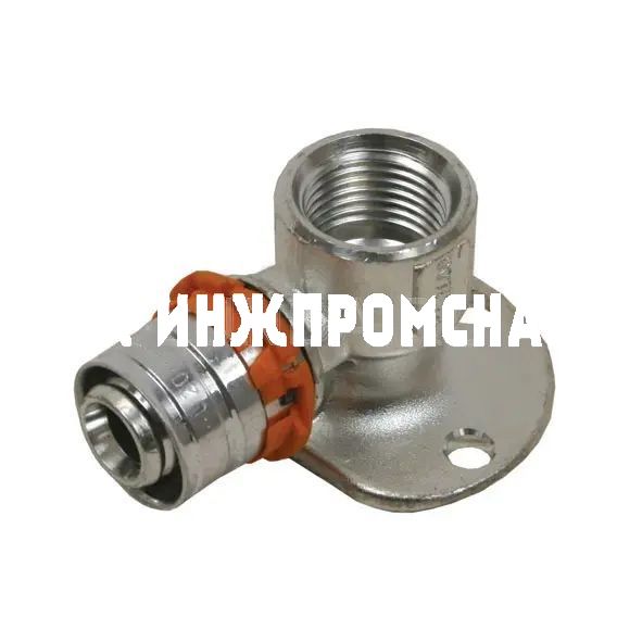 Водорозетка-пресс с фланцем S-Press (Plus), латунная, Uponor MLC