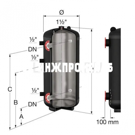 Буферная емкость для систем холодоснабжения PS-K, Flamco